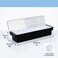 Cuisine Art 6 Compartment Condiment Dispenser Organizer with Clear Hinged Lid, Removable White PP Inserts, Black ABS Base, Bar Caddy Garnish Tray for Kitchen Countertop, Restaurant, Food Prep Station