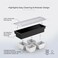 Cuisine Art 6 Compartment Condiment Dispenser Organizer with Clear Hinged Lid, Removable White PP Inserts, Black ABS Base, Bar Caddy Garnish Tray for Kitchen Countertop, Restaurant, Food Prep Station
