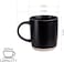 Cuisine Art Contra 350ml Stoneware Coffee Tea Mug, Woodsmoke Black 8.5x9.3cm - Stylish and Durable Large Mug for Hot Beverages - Ideal for Home, Office, and Gifting
