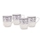 Claytan Callista 370 ml Ceramic Mug (Purple &amp; White, Set Of 4)