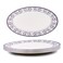 Claytan Callista 14.2 inch Hand-Glazed Ceramic Oval Platter (Purple &amp; White Set Of 4)