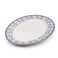 Claytan Callista 14.2 inch Hand-Glazed Ceramic Oval Platter (Purple &amp; White Set Of 4)
