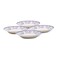 Claytan Callista 9.1 inch Ceramic Soup Plate (Purple &amp; White, Set Of 4)