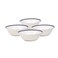 Claytan Callista 6.2 inch Porcelain Cereal &amp; Breakfast Bowl (Purple &amp; White, Set Of 4)