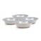 Claytan Plethora 9 inch Ceramic Salad Bowl (Grey &amp; White, Set of 4)