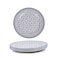 Claytan Plethora 9 inch Ceramic Soup Plate (Grey &amp; White, Set Of 4)