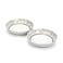 Edessa Ceramic ELANA 13cm Round Serving Bowl, White (Set of 4)