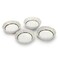 Edessa Elana 10.5cm Round Ceramic Snack Bowl, White (Set of 4)