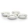 Edessa Elana 10.5cm Round Ceramic Snack Bowl, White (Set of 4)