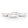 Edessa Ceramic Elana 17Cm Round Serving Bowl, White (Set of 4)