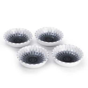 Edessa Ceramic Cosmo 10.5Cm Round Snack Bowl, Multicolor (Set of 4)