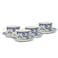 Claytan Rhapsody 240ml Dark Blue Ceramic Cup &amp; Saucer Set (Set of 4)