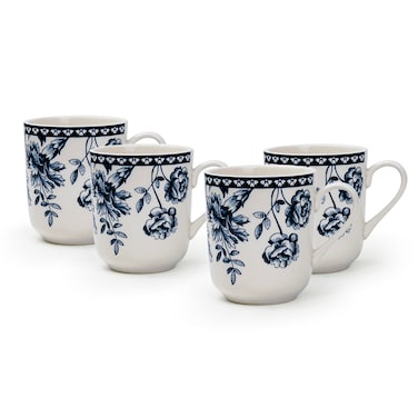 Claytan Rhapsody 370ml Dark Blue Ceramic Mug (Set of 4)