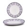 Claytan Callista 12 inch Ceramic Chop Plate (Purple &amp; White, Set Of 4)