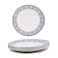 Claytan Plethora 12 inch Porcelain Chop Plate (Grey &amp; White, Set Of 4)