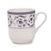 Claytan Callista 370 ml Ceramic Mug (Purple &amp; White, Set Of 6)
