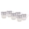 Claytan Callista 370 ml Ceramic Mug (Purple &amp; White, Set Of 6)