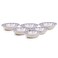 Claytan Callista Purple 9.2-Inch Porcelain Salad Bowl (Purple &amp; White, Set Of 6)