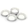 Edessa Ceramic ELANA 13cm Round Serving Bowl, White (Set of 6)