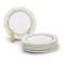 Edessa Ceramic Elana 20Cm Round Dessert Plate, White (Set of 6)