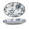 Claytan Rhapsody 14.2-Inch Dark Blue Ceramic Oval Platter (Set of 6)
