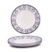 Claytan Callista 12 inch Ceramic Chop Plate (Purple &amp; White, Set Of 6)