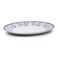 Claytan Callista 12 inch Ceramic Chop Plate (Purple &amp; White, Set Of 6)