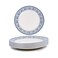 Claytan Plethora 12 inch Porcelain Chop Plate (Grey &amp; White, Set Of 6)
