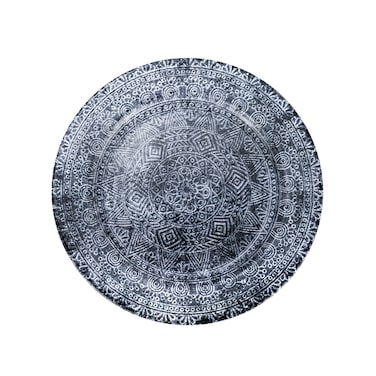 Edessa Ceramic Ginko 27Cm Round Dinner Plate, Multicolor (Set of 1)