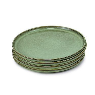 Cuisine Art Lara Stoneware Side Plate - 21cm, Light Green (Set of 4)