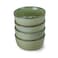 Cuisine Art Lara Collection, Modern &amp; Durable 15cm Stoneware Bowl, Green (Set of 4)