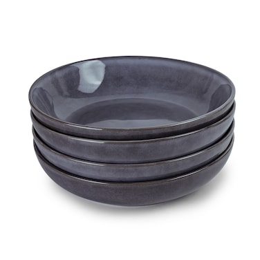 Cuisine Art Ayma Stoneware Soup Plate - 21cm, Grey (Set of 4)