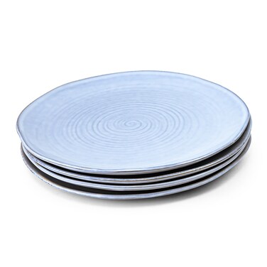 Cuisine Art Tia Stoneware Dinner Plate - 27cm, Blue (Set of 4)
