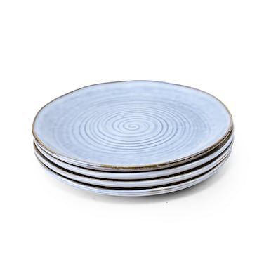 Cuisine Art Tia Stoneware Side Plate - 21cm, Blue (Set of 4)