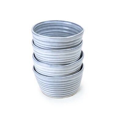 Cuisine Art Premium Tia Stoneware Bowl - 12cm, Blue (Set of 4)