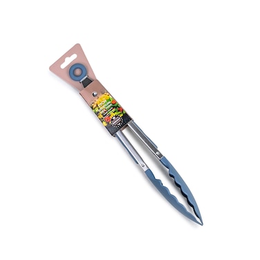 Cuisine Art 27cm Stainless Steel &amp; Nylon BBQ Tong - Heavy-Duty Heat-Resistant Grill Tongs with Non-Slip Nylon Tips