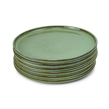 Cuisine Art Lara Stoneware Side Plate - 21cm, Light Green (Set of 6)