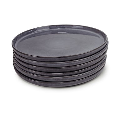 Cuisine Art Ayma Stoneware Dinner Plate - 27cm, Grey (Set of 6)