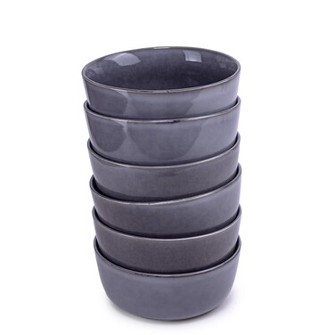 Cuisine Art Premium Ayma Stoneware Bowl - 16cm, Blue (Set of 6)