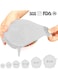 Silicone Stretch Lids 6 Pack, Suction Lid Multi Size Reusable Durable Food Storage Covers For Bowls, Cups, Pots, Food Fresh Saver Cover White