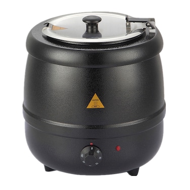 Cuisine Art Stainless Steel Electric Soup Pot 10L &ndash; Black Professional Food Warmer for Soups, Curries &amp; Stews, Ideal for Ramadan Iftar, Hotels, Catering &amp; Festive Hosting