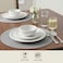 Cuisine Art EMME 12-Pc Bone China Dinnerware Set &ndash; Classic White   Premium Dinner Set with Dinner Plates, Dessert Plates &amp; Bowls for Everyday Dining Perfect for 6 People for Ramdan, EID,Christamas