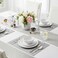 Cuisine Art EMME 12-Pc Bone China Dinnerware Set &ndash; Classic White   Premium Dinner Set with Dinner Plates, Dessert Plates &amp; Bowls for Everyday Dining Perfect for 6 People for Ramdan, EID,Christamas