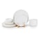 Cuisine Art EMME 12-Pc Bone China Dinnerware Set &ndash; Classic White   Premium Dinner Set with Dinner Plates, Dessert Plates &amp; Bowls for Everyday Dining Perfect for 6 People for Ramdan, EID,Christamas