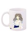 Animated Girl Printed Coffee Mug White/Blue/Beige