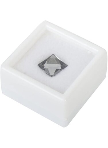 Teensery 10 Pcs Gemstone Display Box Small Plastic Loose Diamond Gemstone Box Case Jewelry Storage Container Organizer with Clear Top Lids (White)