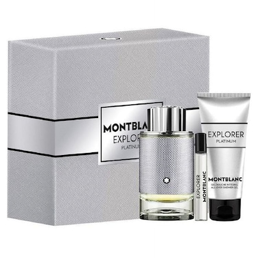 Mont Blanc Explorer Platinum For Men Set Edp 100ml + Edp 7.5ml + All-over Shower&nbsp;Gel&nbsp;100ml