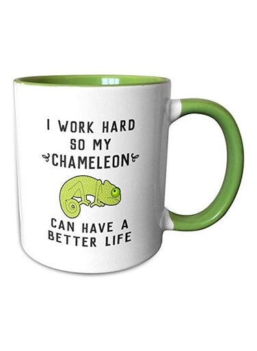Printed Mug Green/White