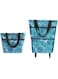 TERRIFI Portable Folding Shopping Cart with Wheels, Reusable Trolley Bags Hand, Practical Shopping Carts, Suitable for Groceries, Shopping, Kitchen, and Travel (Orchid)