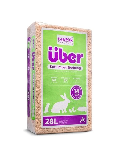 PETSPICK Soft Paper Pet Bed for Small Animals, 28L, Natural